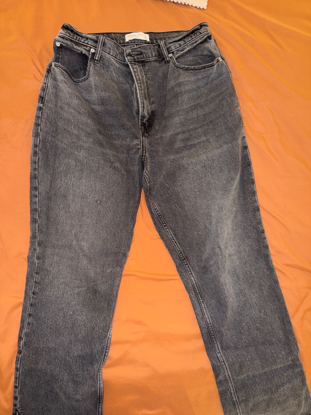 Abercrombie & Fitch Relaxed 90’s Straight Ultra High Rise Dark Gray Jeans